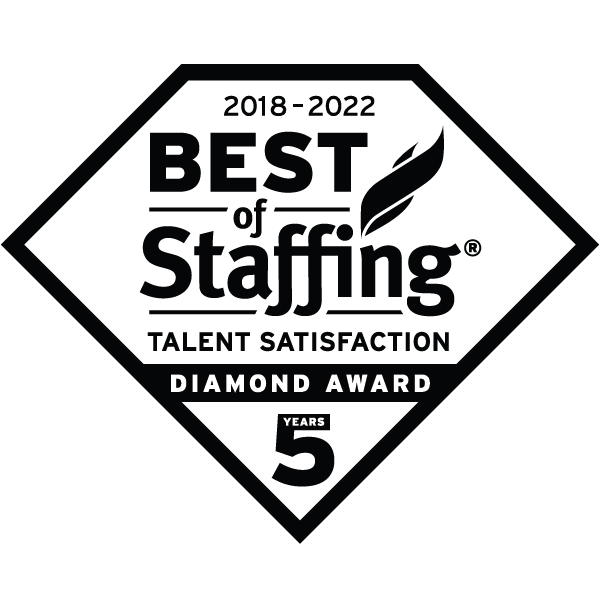 VIP Staffing: Best of Staffing 2018-2022 5 Years Diamond Award - Talent Satisfaction